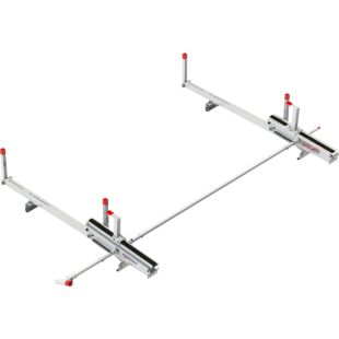 Weather Guard 2261-3-01 EZGLIDE2 Aluminum Fixed Drop-down Ladder Rack for Compact Vans