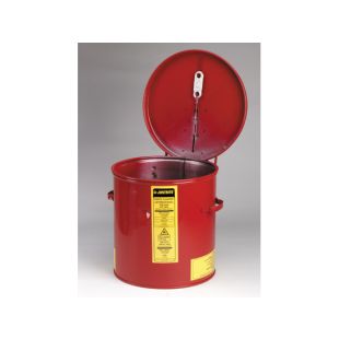 Justrite 27602 Steel Red Dip Tank for Parts Cleaning - Manual Cover with Fusible Link - 2 Gallon