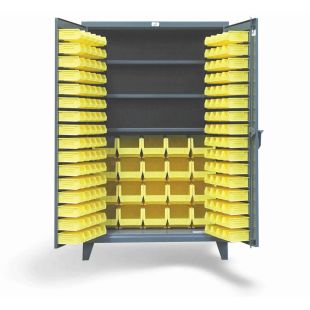 Strong Hold 3 Shelf Bin Storage Cabinets