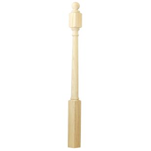 C-4039 Traditional Intermediate Rake Newel 3" x 48" Oak