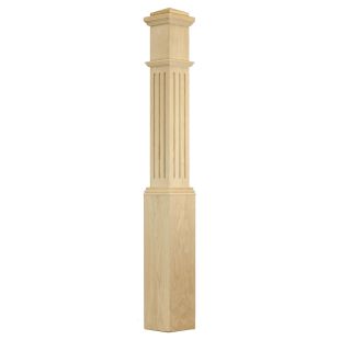 C-4091-F Box Newel (Flute) 6-1/4" x 55"
