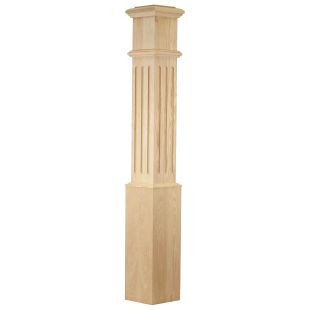 C-4095-F Box Newel (Flute) 7-1/2" x 56"