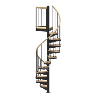 42"D Blacksmith Collection Forged Iron Non-Code Spiral Stair Kit - 85" - 152"