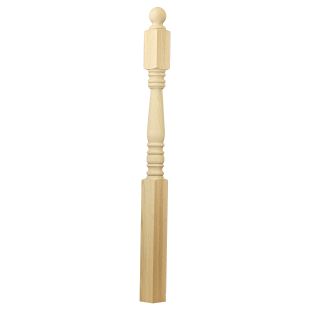 C-4556 BT Traditional Angle / Landing Newel Ball Top 3" x 54" Red Oak