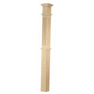 C-4695-F Box Newel (Flute) 4-1/2" x 64"