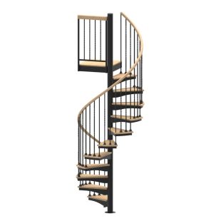 60"D Blacksmith Collection Forged Iron Code Compliant Spiral Stair Kit - 85" - 152"