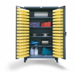 Strong Hold 4 Shelf Bin Storage Cabinets