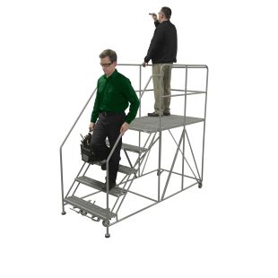 Cotterman Extra Heavy Duty Steel Work Platforms with Handrails