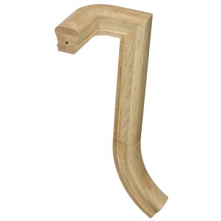 C-7371 Georgian Left Hand Gooseneck-2 Risr No Cap Red Oak