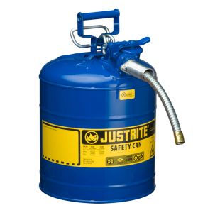 Justrite 7250320 - 5 Gallon Type 2 AccuFlow Blue Safety Kerosene Can 5/8" Hose