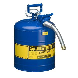 Justrite 7250330 - 5 Gallon Type 2 AccuFlow Blue Safety Kerosene Can 1" Hose