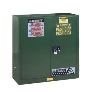 Justrite 893004 - 30 Gallon Manual Close Sure-Grip EX Pesticides Safety Cabinet