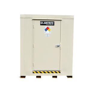 Justrite 912120 12-Drum 2-Hour Fire-Rated Outdoor Safety Locker without Explosion Relief Panel - 88"W x 119"D x 97"H