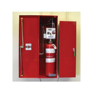 Justrite Dry Chemical Fire Suppression Sysems for Outdoor Safety Lockers