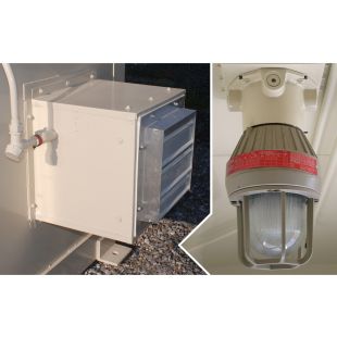 Justrite Explosion Proof Interior Light and Fan Packages for Outdoor Safety Lockers