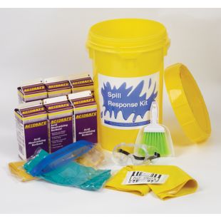 Wyk AS3105 Acid Safe Screw Top White 6-1/2 Gallon UN/DOT Pail Spill Kit