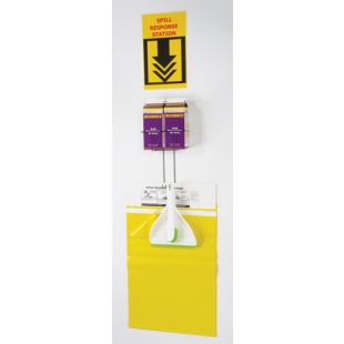 Wyk AS3200 Acid Safe Wall Mount Spill Station with Counter Broom & Dust Pan - 3 Per Pack