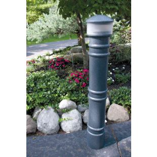 Ideal Shield Metro Style Hard Wired Lighted Bollard Covers 58"H - Fits 6" to 6-5/8" Diameter Bollards