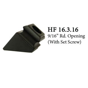 House of Forgings Aluminum Pitch Shoes with Set Screw for 9/16" Round Ended Balusters