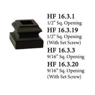 House of Forgings Aluminum Standard Shoes with Set Screw for 1/2" Square Ended Balusters