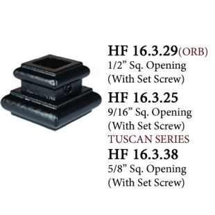 House of Forgings Cast Iron Square Flat Shoes for Square Ended Balusters
