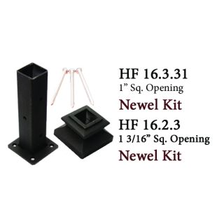 House of Forgings Cast Iron Newel Kits for Square Ended Newels