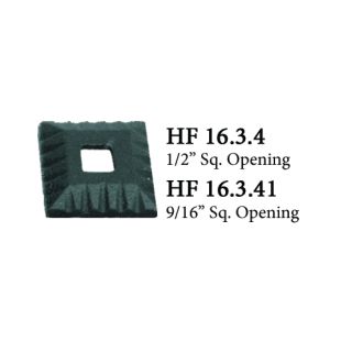 House of Forgings Aluminum Flat Square Scallop Shoes for Square Ended Balusters