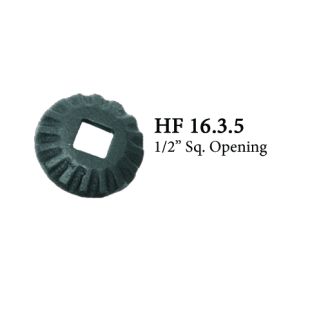 House of Forgings Aluminum Flat Round Scallop Shoes for 1/2" Square Ended Balusters