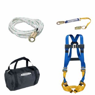 Werner K111204 Roofing Duffel Bag Kit 50 ft Basic with Pass-thru Buckle Harness