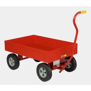 Little Giant Steel Wagon Trucks with Smooth Deck and 6" High Sides - 24"W x 36"L