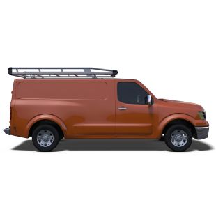 Prime Design AR1901 AluRack Aluminum Rack with Rear Rollers for 2014 and Newer Nissan NV Cargo Vans with 146\" Wheelbase and 106\" Roof