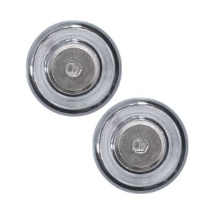 Standard End Stop Kit for Library Ladder Rails (1 Pair)  - Chrome Finish