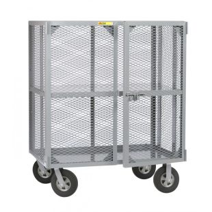 Little Giant Steel Raised Platform Trucks with Drop-Gate and Lid