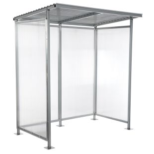 Vestil SSH-7939-80 Smoking Shelter and Bus Stop - 76-1/4"W x 49-5/16"D x 77-3/16"H