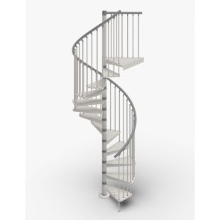 Naples Exterior 63" Diameter Galvanized Outdoor Spiral Stairs
