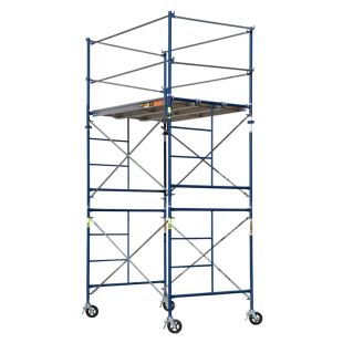 Metaltech 7 ft x 5 ft x 10 ft 2-Story Saferstack Scaffolding with 8 in. casters - Image 1