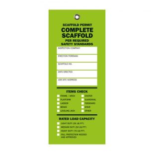 Metaltech Complete scaffold tag (green) - Image 1