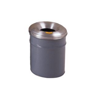 Justrite Gray Cease-Fire Waste Receptable Safety Cans with Aluminum Top