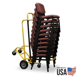 American Cart 67283 5-Wheel Stackable Chair Cart