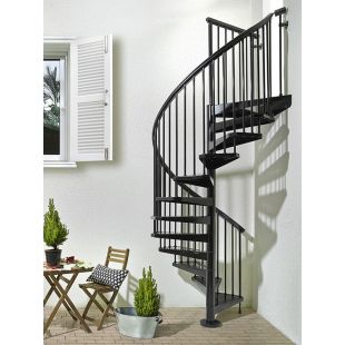 Arke Sky 030 55"D Outdoor Spiral Staircase Kits - 83-1/16"H - 148-7/16"H