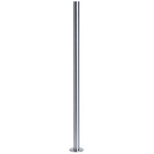 House of Forgings AX10.001.001.A.SP Floor Mounted Round Post with Flange Cover