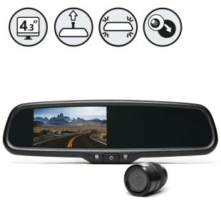 Rear View Safety RVS-772718 Backup Camera System with Flush Mount Camera and Mirror Monitor