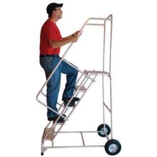 Ballymore Aluminum Wheelbarrow Style Rolling Ladders