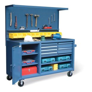 Strong Hold Cabinet Workbenches with Accessories