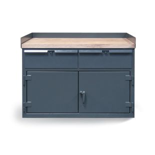 Strong Hold Cabinet Workbenches with Maple Top