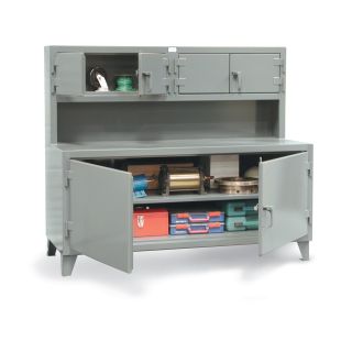 Strong Hold Cabinet Workstations with Upper Compartment