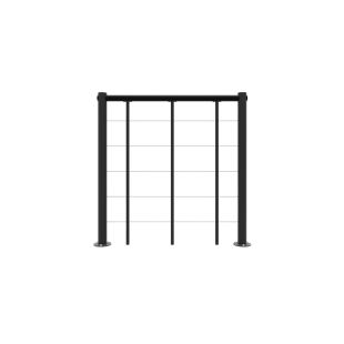 39-3/8"L x 39-3/8"H Chicago Balcony Rail Kits