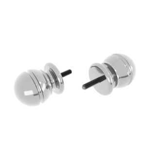 1-1/2" Ball End Stop Kit for Library Ladder Rails (1 Pair)  - Chrome Finish