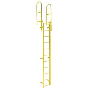 Cotterman FW Series Fixed Steel Ladders with Walk-Thru Handrails