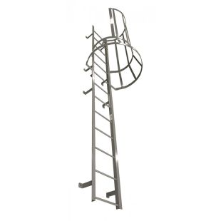 Cotterman FSC Series Fixed Steel Ladders with Side Exit Cage